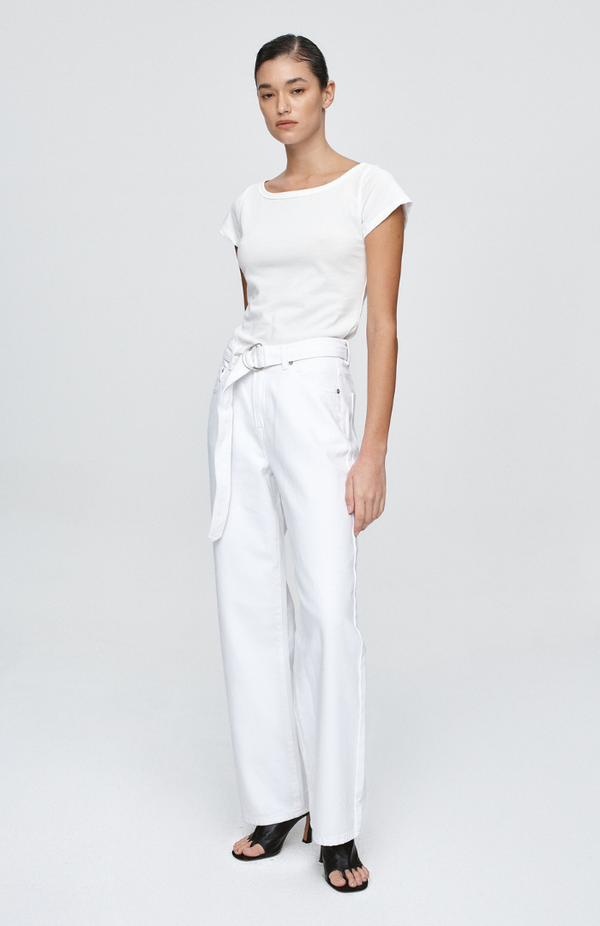 Marle Blanc Belted Wide Leg Jean