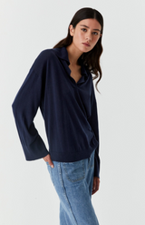 Morrison Navy Skye Knit Polo