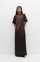 Rebe Balsamic Satin Tee Dress