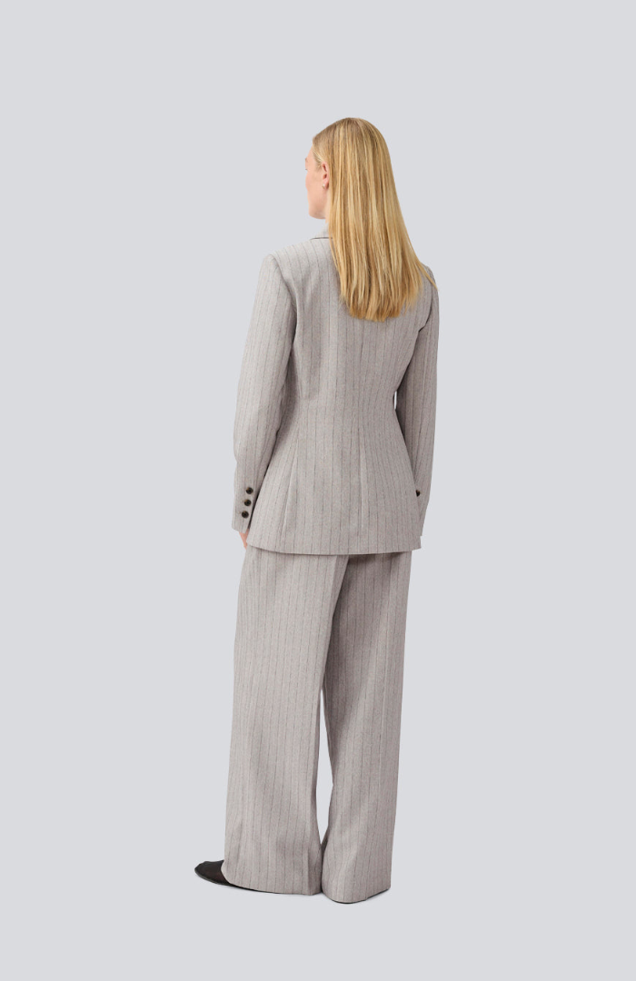 Modström Grey Melange Pinstripe MeridaMD Blazer