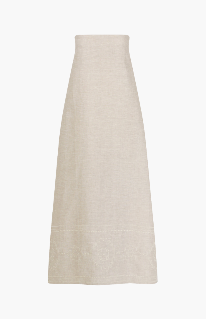 Morrison Pebble Kari Linen Strapless Dress