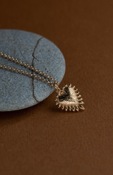 Zoe & Morgan Gold Plate Mini Heart Ray Necklace