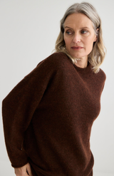 Laing Mahogany Marle Alpaca Sweater with Tie