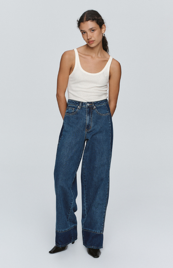 Marle Washed Indigo Border Jean