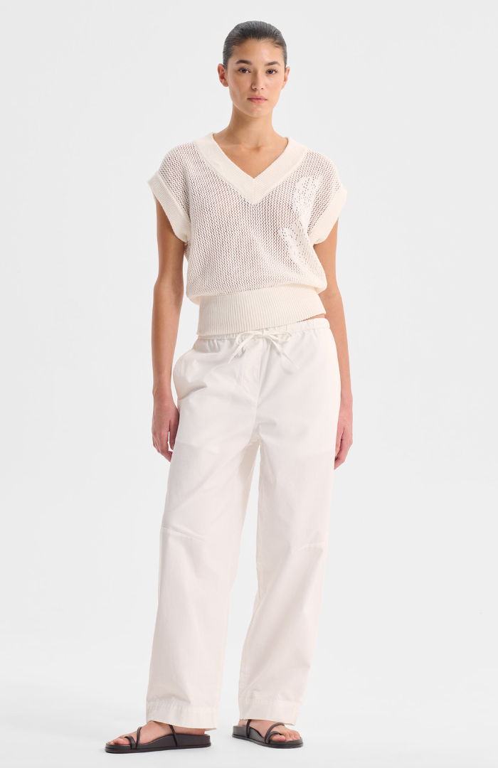 Morrison White Chiara Knit Vest