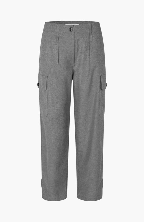 Samsøe Samsøe Grey Mel. Salix Trousers