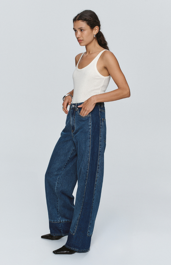 Marle Washed Indigo Border Jean