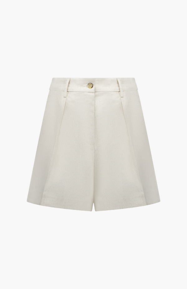 Caitlin Crisp Natural Linen Abroad Short