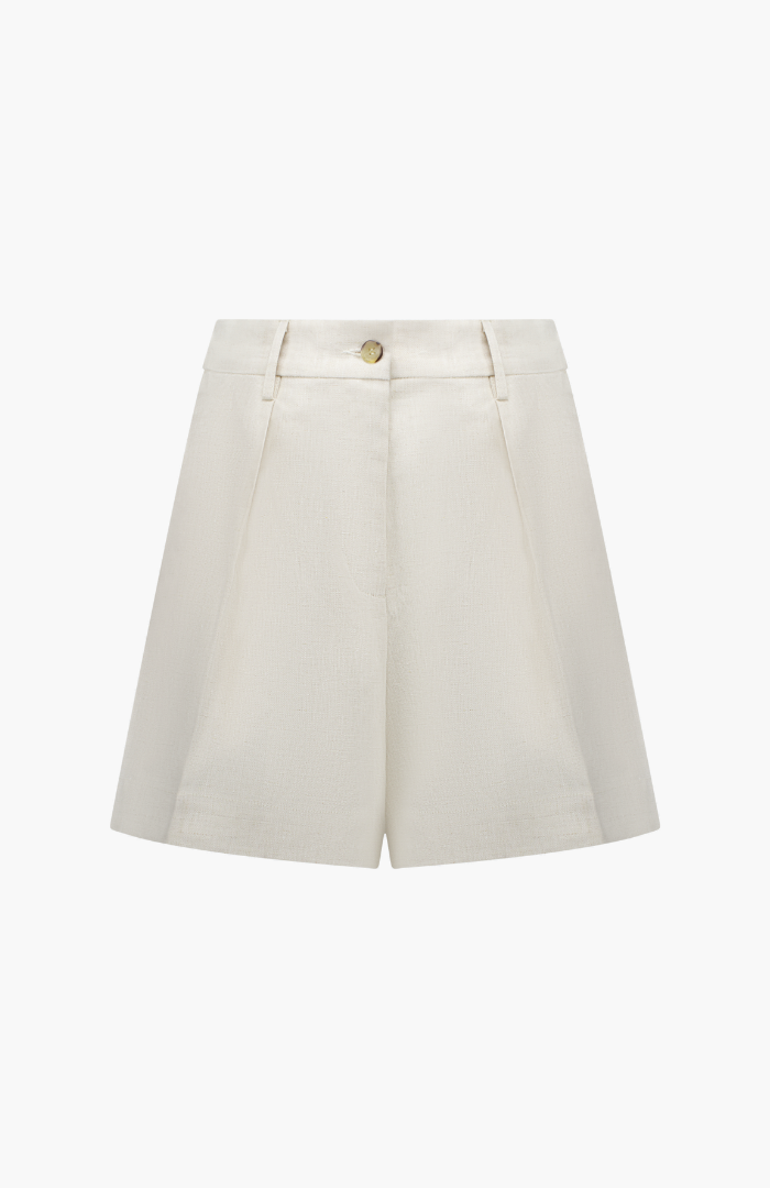 Caitlin Crisp Natural Linen Abroad Short