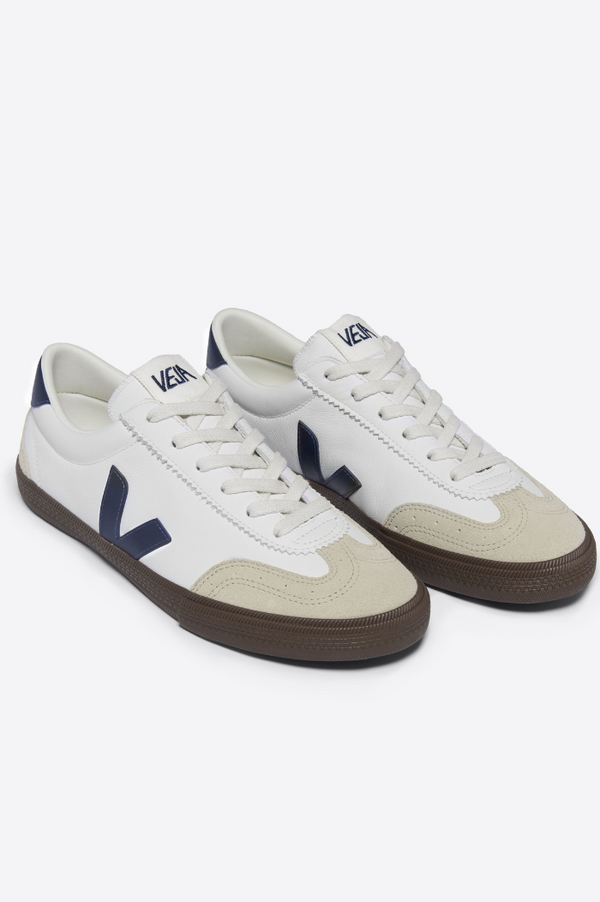 VEJA White Nautico Leather Volley Sneaker