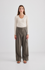 Laing Slate Sofia Pleat Trouser