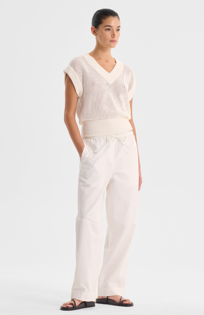 Morrison White Chiara Knit Vest