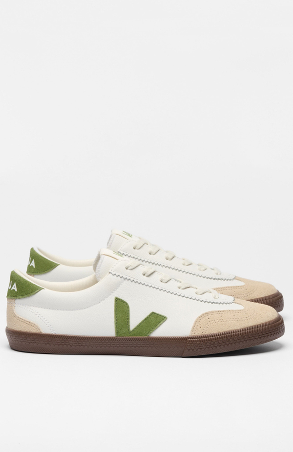 Veja White Kiwi Bark Leather Volley