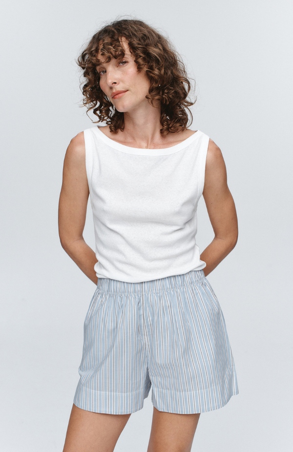 Marle Bleu Stripe Alisa Short
