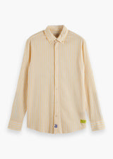 Scotch & Soda White + Yellow Stripe Shirt