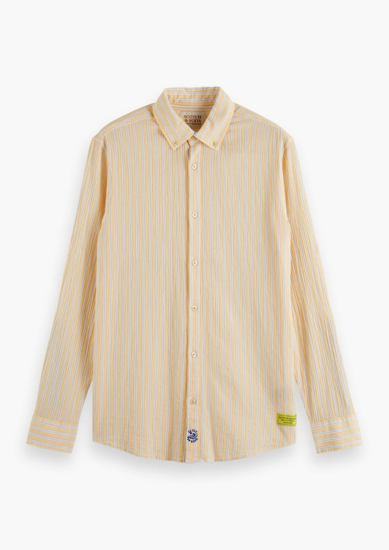 Scotch & Soda White + Yellow Stripe Shirt