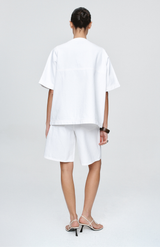 Marle Blanc Short Sleeve Seam Shirt
