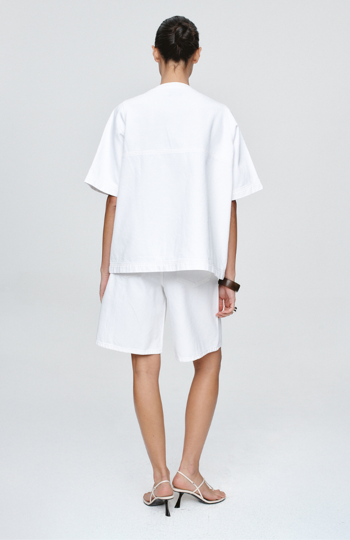 Marle Blanc Short Sleeve Seam Shirt