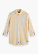 Scotch & Soda White + Yellow Stripe Shirt