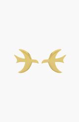 Zoe & Morgan 22K Gold Plate Moodbird Stud