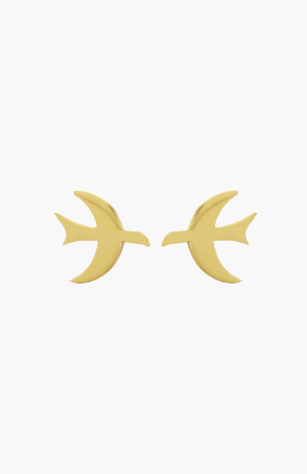 Zoe & Morgan 22K Gold Plate Moodbird Stud