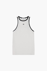 REBE White + Black Cotton Vest