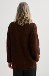 Laing Mahogany Marle Alpaca Sweater with Tie