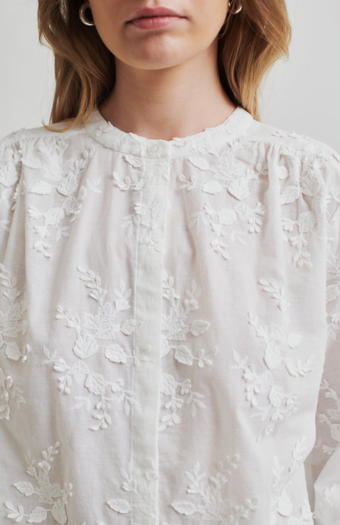 Second Female Embroidered White Cavan Shirt