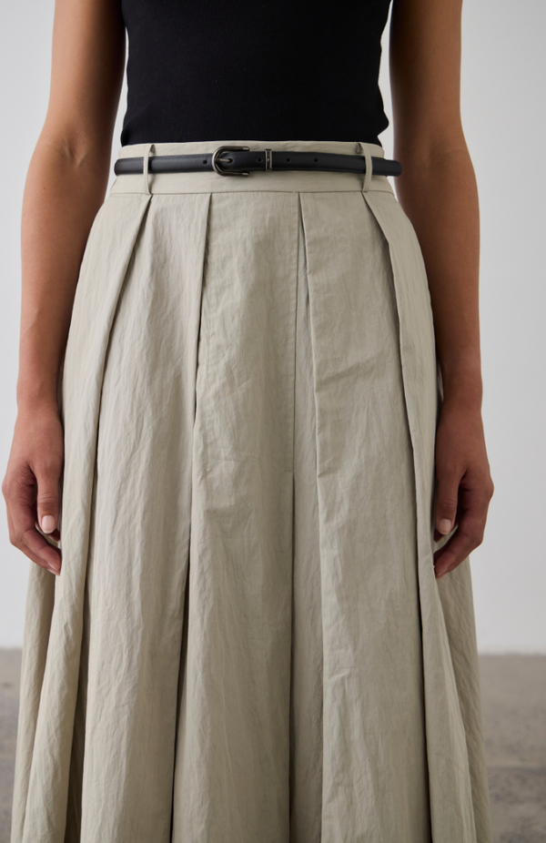 Laing Pale Sage Full Pleated Skirt