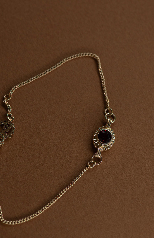 Zoe & Morgan 22K with Garnet Odette Bracelet