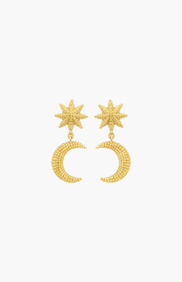 Zoe & Morgan 22K Gold Plate Moonlight Earrings