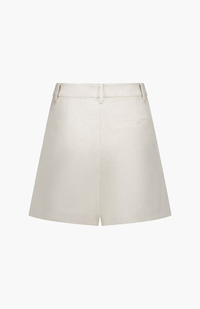 Caitlin Crisp Natural Linen Abroad Short