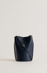 Yu Mei Eclipse Navy Lambskin Phoebe Bucket Bag