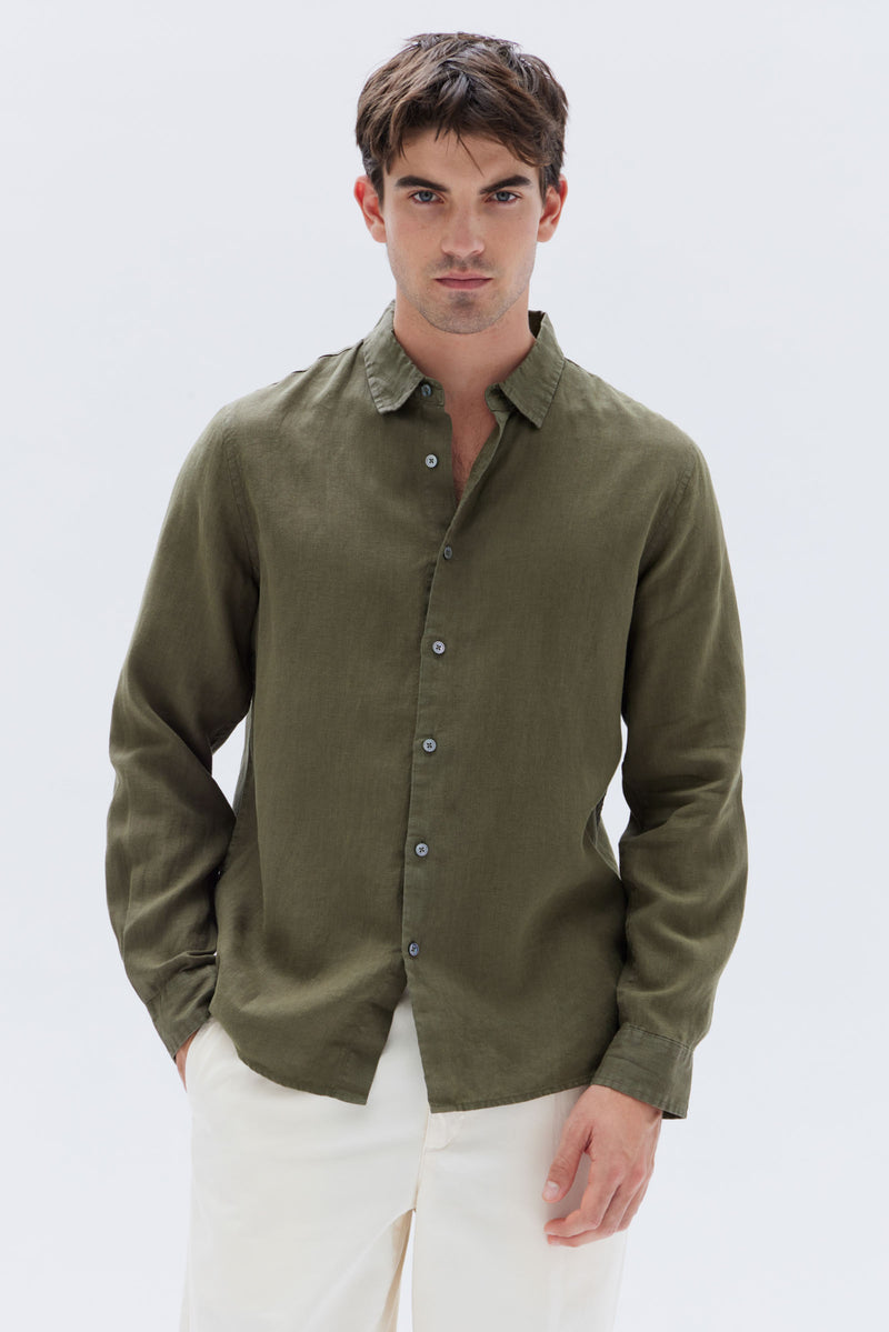 Assembly Label Military Casual Long Sleeve Shirt