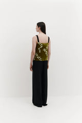 Harris Tapper Viridis Embroidered Plum Top