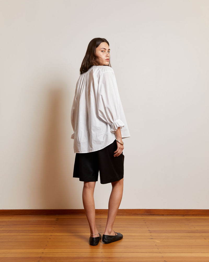Mahsa White Cotton Lawn Jane Blouse