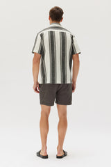 Assembly Label Black + White Stripe Tuscany Linen Shirt