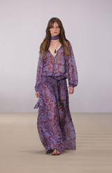 Hansen & Gretel Baja Dark Red Annabelle Silk Dress