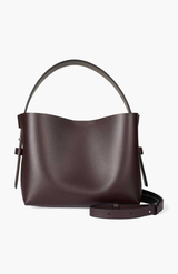 Second Female Chocolate Plum Leather Bag
