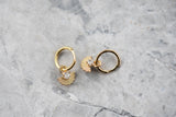 Zoe & Morgan 22k Gold Plate with White Zircon Eos Earrings