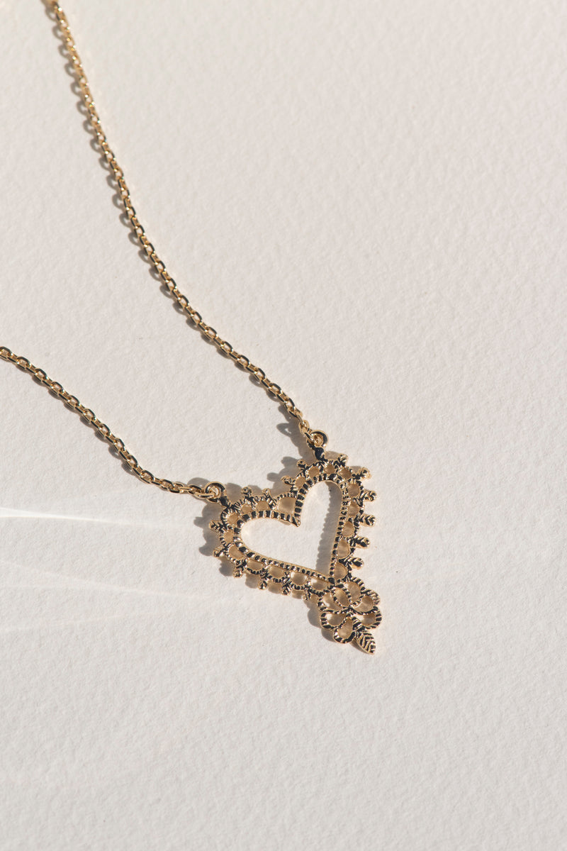Zoe & Morgan Gold Gypsy Love Necklace
