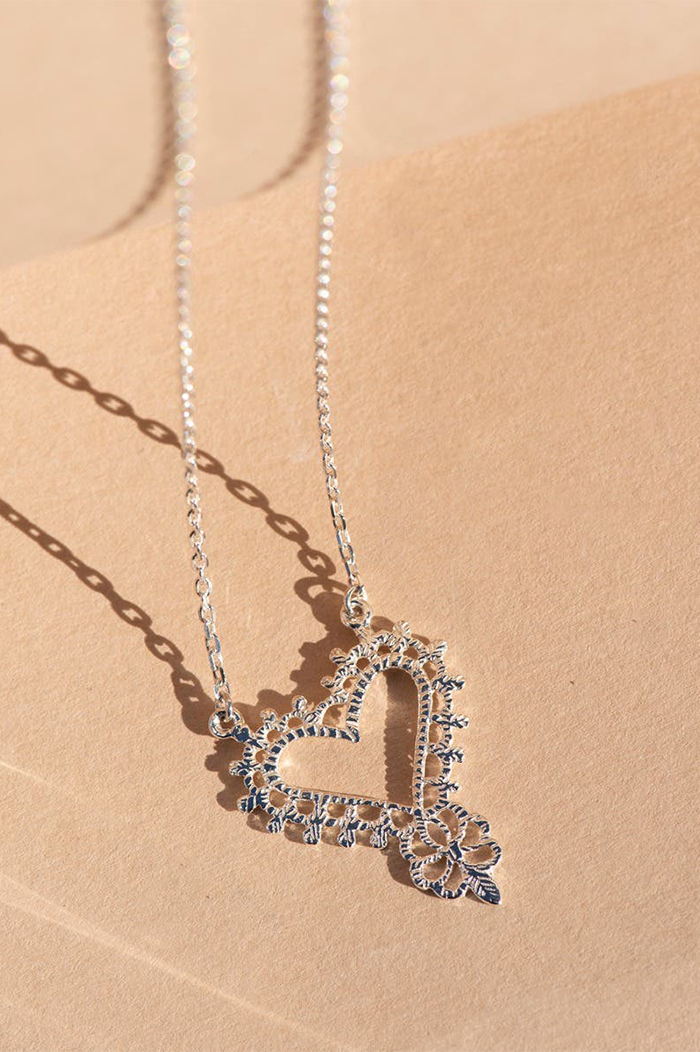 Zoe & Morgan Silver Gypsy Love Necklace
