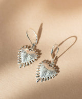Zoe & Morgan Sterling Silver Heart Rays Earrings