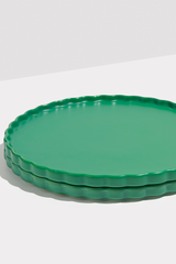 Fazeek Forest Green Ceramic Dinner Plate | Set Of 2
