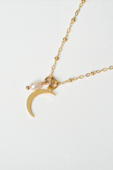 Charlotte Penman Gold Pearl Midnight Necklace