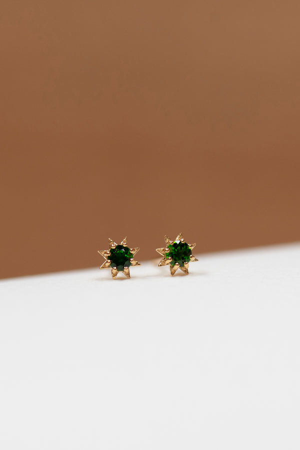 Zoe & Morgan 22k Gold Plate With Chrome Diopside Stella Earrings