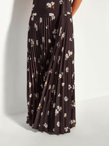Juliette Hogan Golden Moonflower Twill Betty Pleat Dress