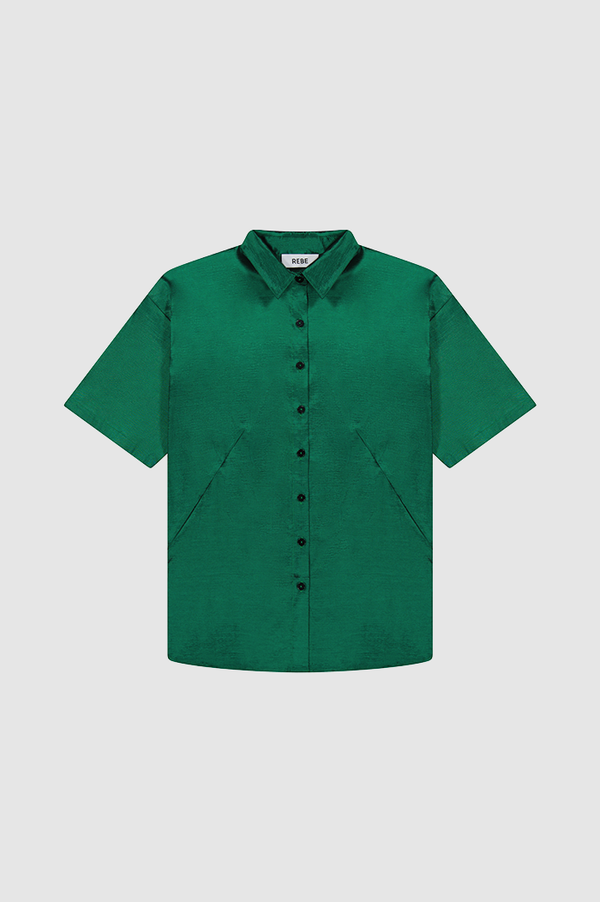 REBE Emerald Leisure Shirt Taffeta