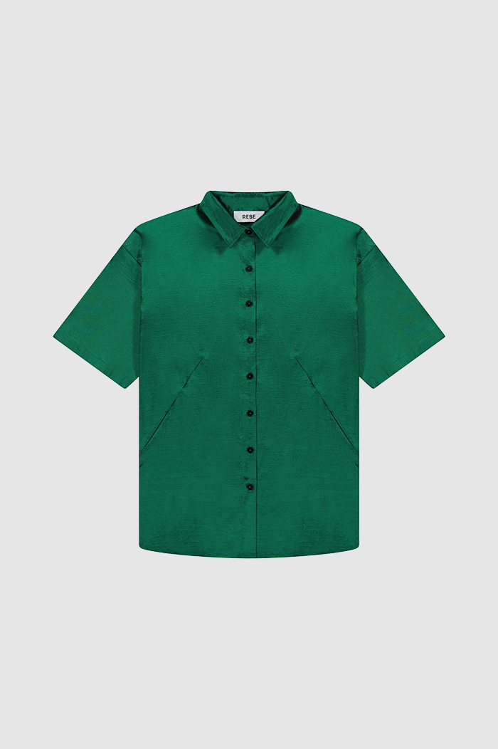 REBE Emerald Leisure Shirt Taffeta
