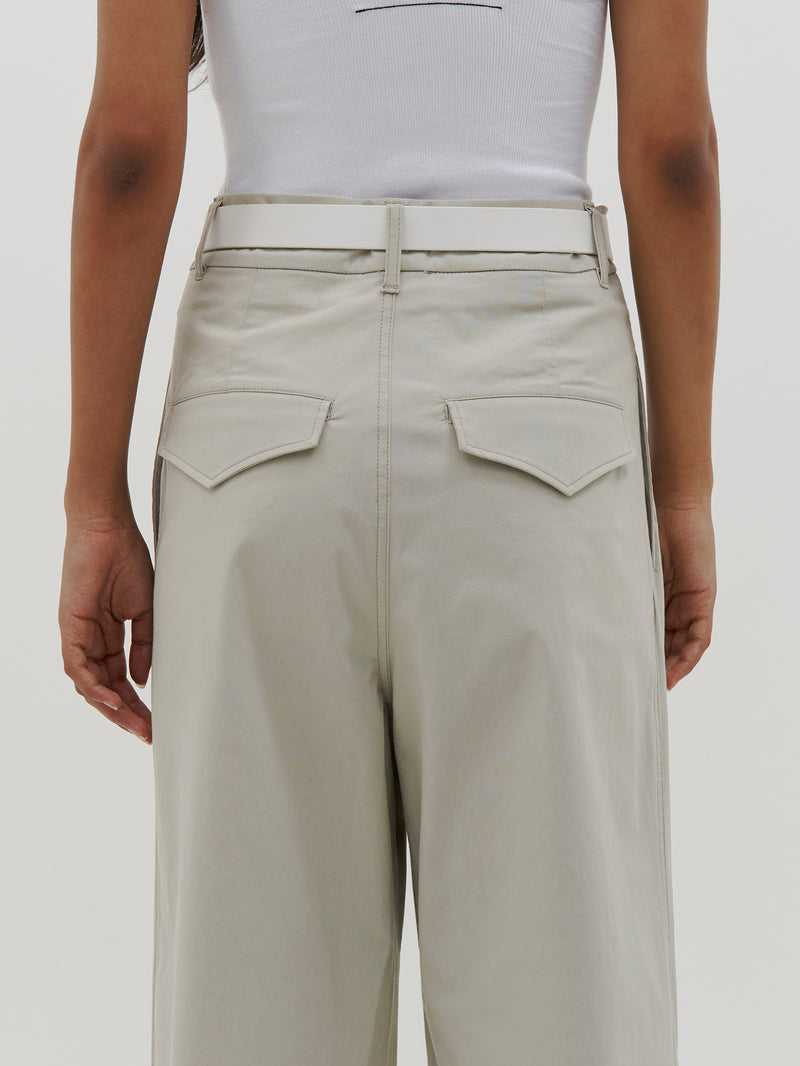 Bassike Agate Grey Relaxed Pleat Front Pant